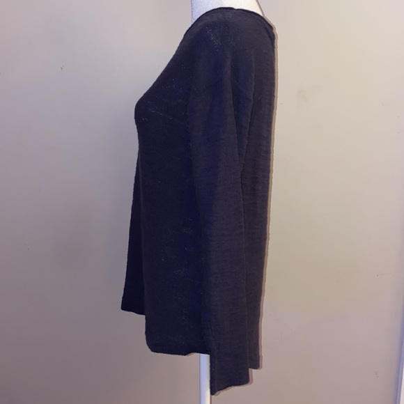 Loft Navy Lightweight Burnout Knit Sweater Top - Picture 3 of 10
